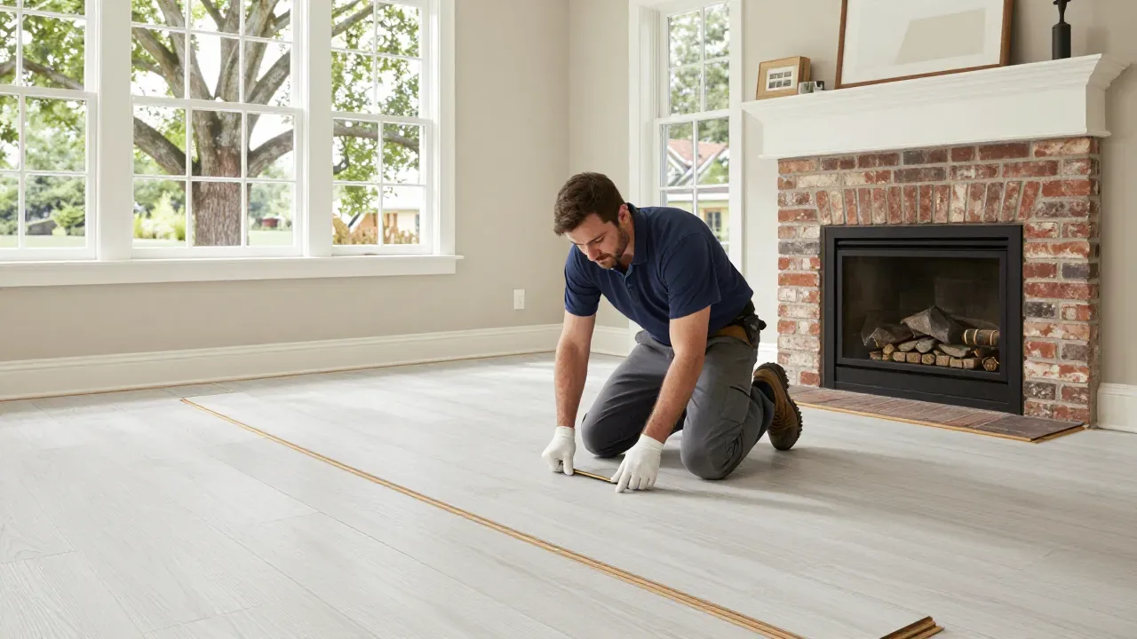 Hardwood flooring install in a Cape Cod living room in Towson, MD — Eagle Home Improvements